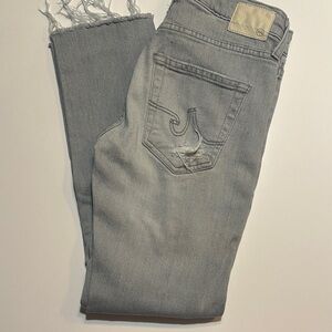 AG ex-boyfriend slim Women's Light Gray Jeans